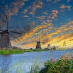 windmills in kinderdijk